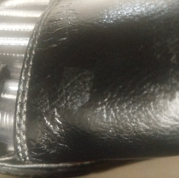 Emergency Exit Platform Slides Vegan Faux Leather Toe Thong Womens Black Sizes 7 - Picture 7 of 15